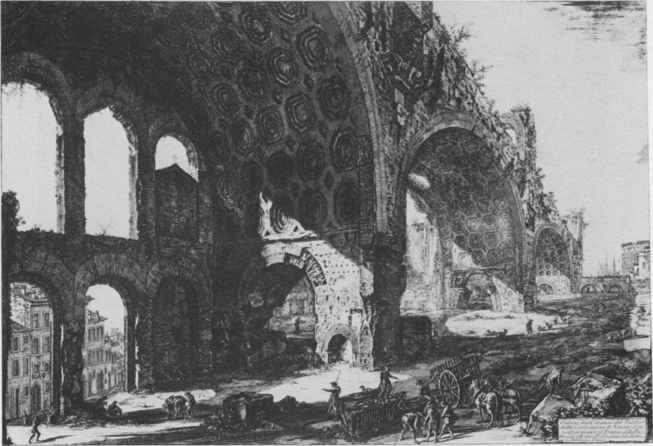 Cristian Boiardi - ricostruzione della Basilica di Massenzio al tempo di Piranesi