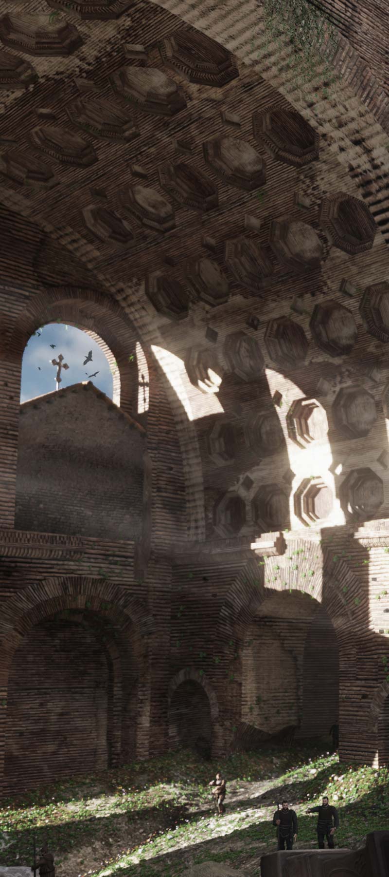 Cristian Boiardi - ricostruzione della Basilica di Massenzio al tempo di Piranesi